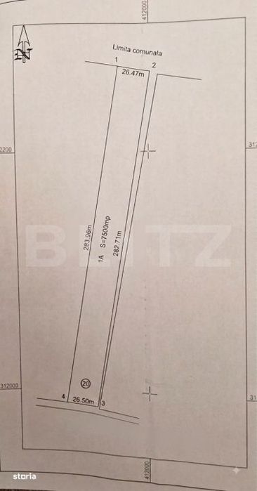 Teren intravilan, 7500mp, deschidere 26.5ml,  zona industriala - Metro