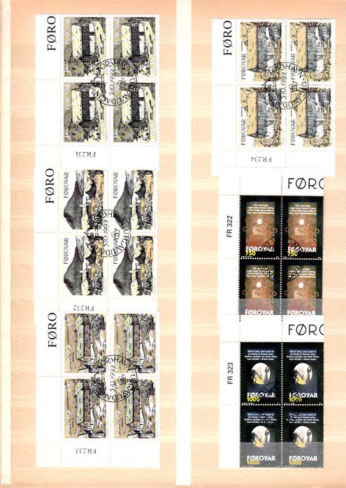 349 марки FDC от Фарьорски острови от периода 1980-2000