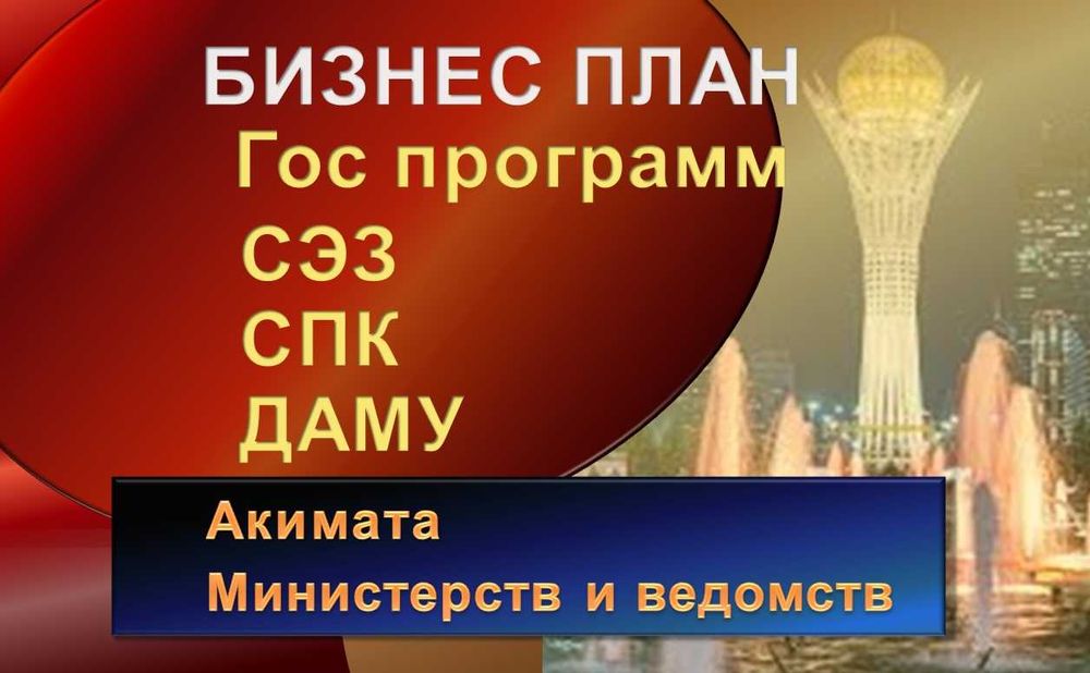 Бизнес план Гос. программ Даму, СЭЗ, Акимата, СПК, министерств и т.п.