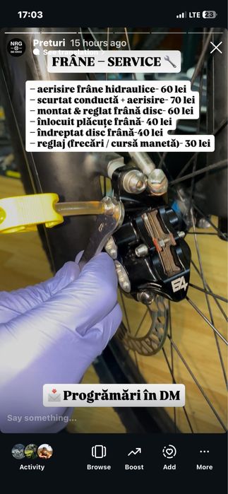 Reparatii/mentenanta biciclete
