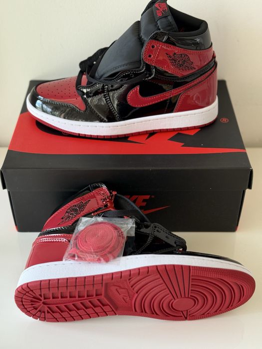 Air Jordan 1 Retro High Patent Bred  Full Box 35-45
