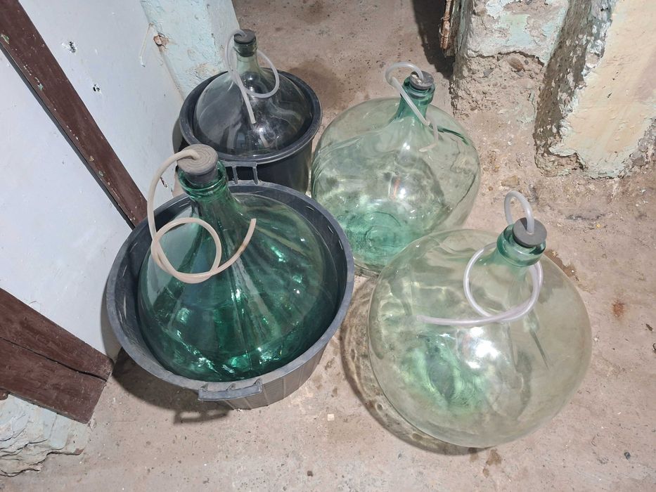 Damigeana de sticla 50L, zdrobitor si storcator struguri