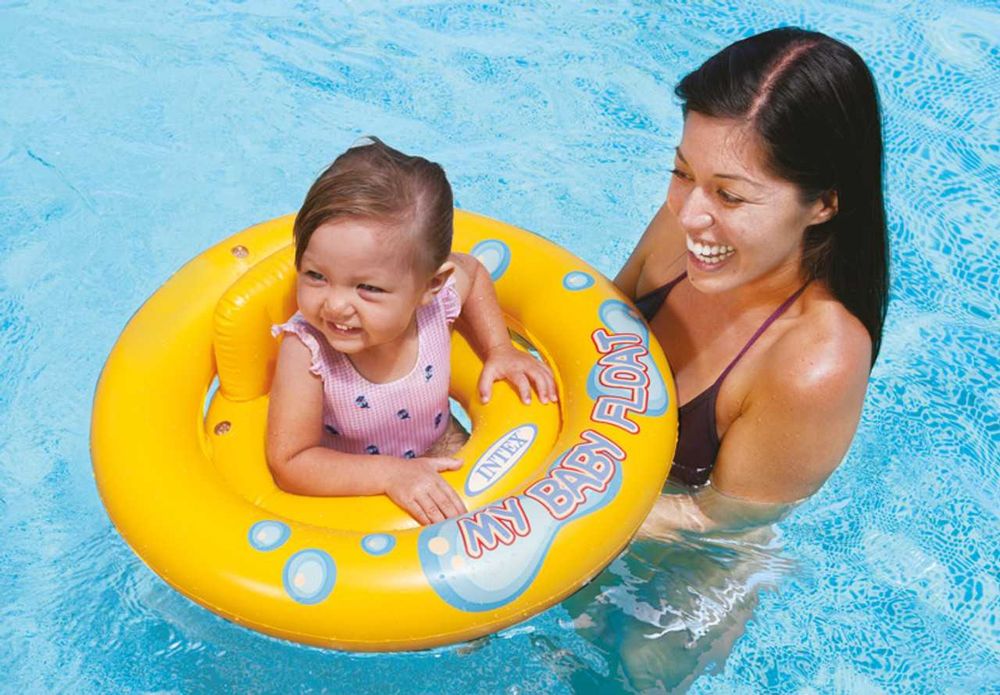 Надуваем пояс за бебета My Baby Float INTEX 56585