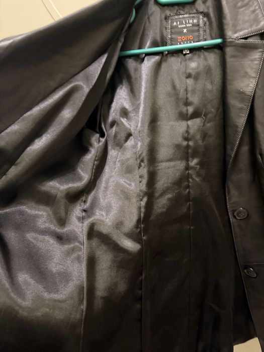 Пиджак кожаный женский