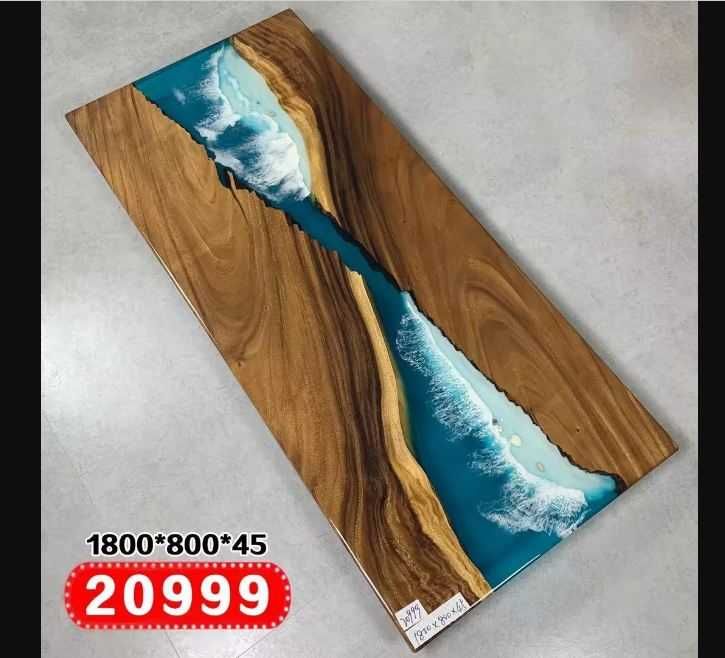 Epoksid smola stol. Епоксидная стол ручная работа