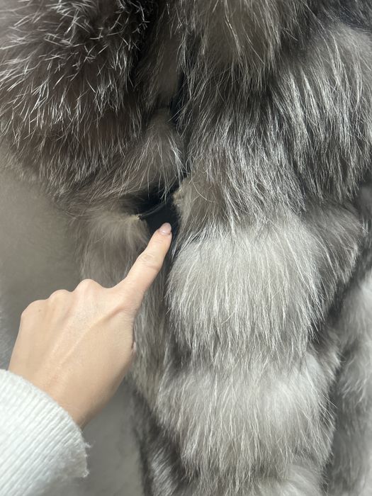 Vesta blana naturala vulpe  gluga