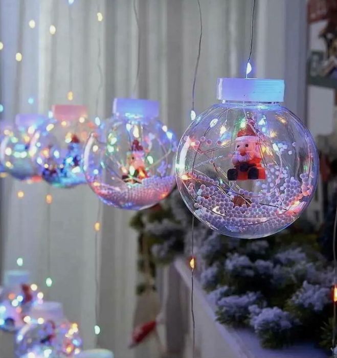 Гирлянды шары Санта