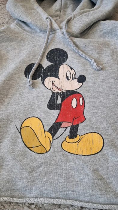 Crop hoodie, imprimeu Disney, Bershka