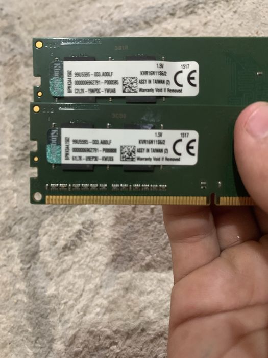 Две планки оперативки DDR3 Kingston 4gb