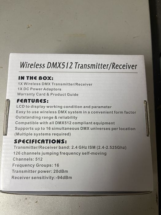 Receiver si transmitter Dmx 2.4G