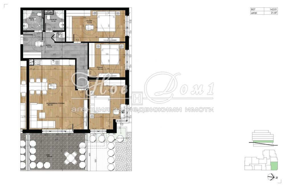 Продава се Четиристаен апартамент в София, Младост 2 - 165 кв.м за 2303 €/кв.м - Снимка #4
