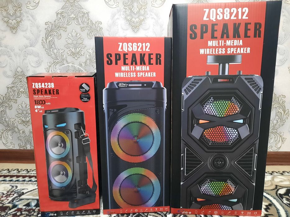 БЕПУЛ Доставка, Янги Сифатли Колонкалар ZQS4239+Микрофон. Юқори Сифат!