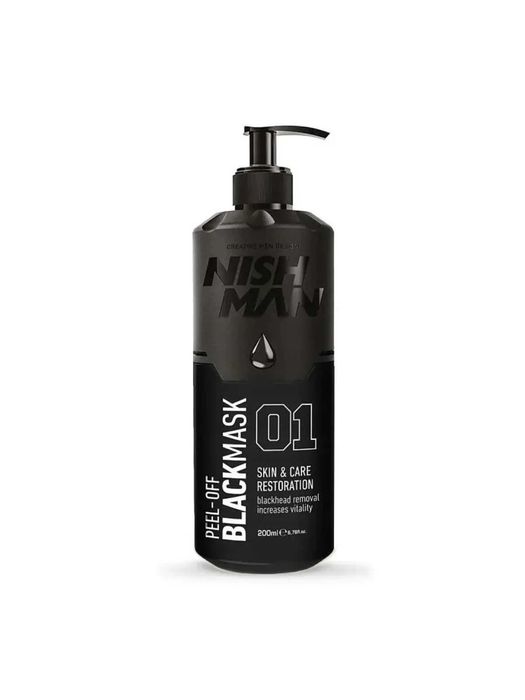 NISHMAN Отлепваща Маска 200 ml – Професионална Почистваща Маска за Лице (Black)