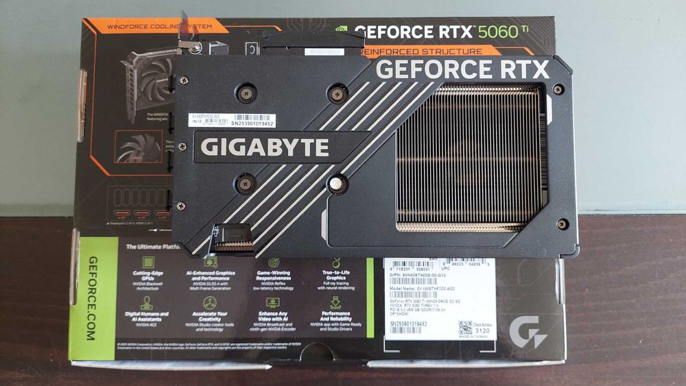 Видеокарта Gigabyte RTX 5060 Ti 8GB с гаранция до 2029г