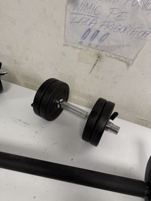 Pachet sala Gantere Reglabile+Haltera nou Germany, Greutate 22 kg,