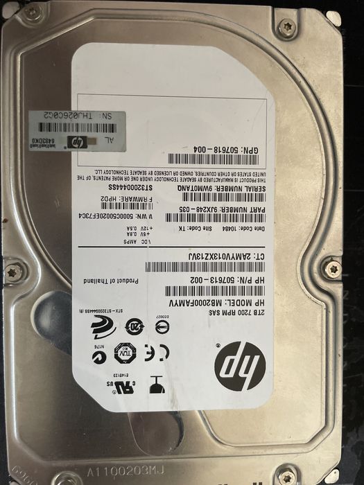 Продаются Жесткие Диски WD, Toshiba, HP, Intel SATA/SAS,  NVME, SSD