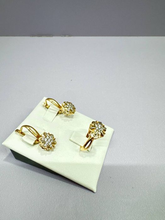 Золотой Комплект / Кольцо #СР26564/ Серьги #СР22601