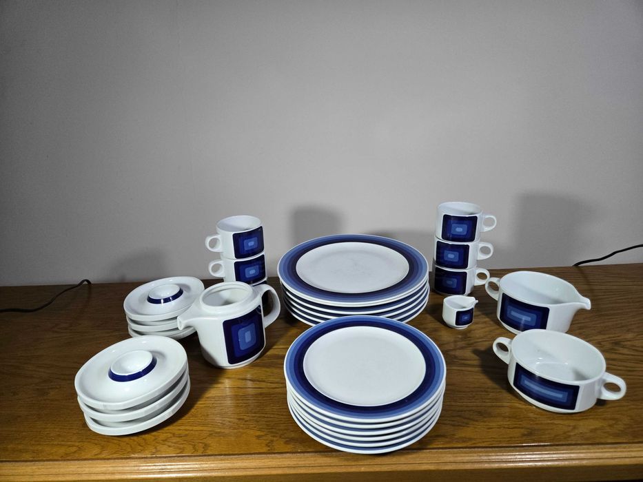 Serviciu Porțelan Vintage de Colecție - Rosenthal Studio-Linie, Design Geometric, 24 Piese