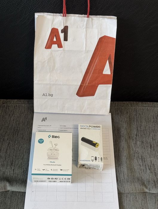 ЗАПЕЧАТАНИ ttec Mode + POWER BANK A1 Гаранция 2027г. White