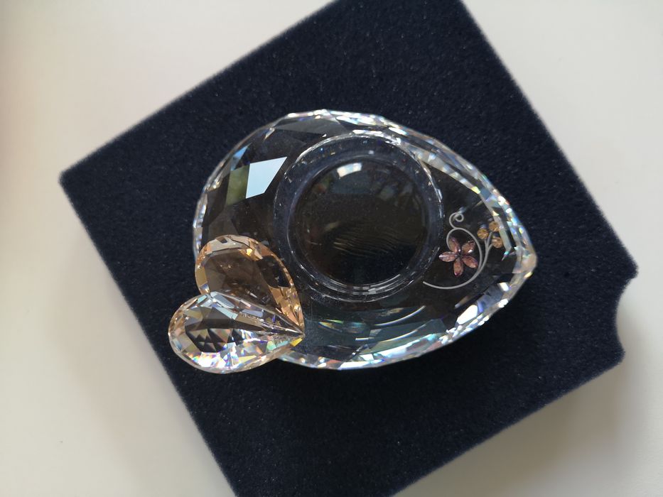 Suport pentru lumânare "Inimă pe o picătură" Cristale Swarovski