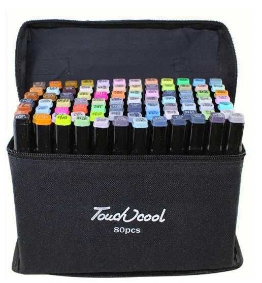 Набор Двусторонних спиртовых Скетч-Маркеров "TOUCH COOL" 80 шт.