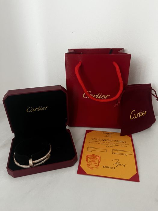Brățară cartier argint și rose gold
