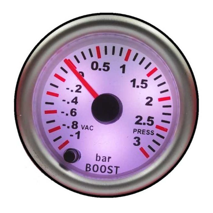 Уред за налягането на турбината Boost Meter RGB - 3 bar/52мм/7 цвята
