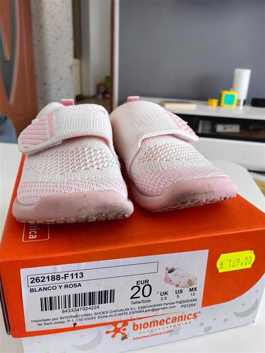 Pantofi sport fete BIOMECANICS din material textil/plasă elastică, roz - 20