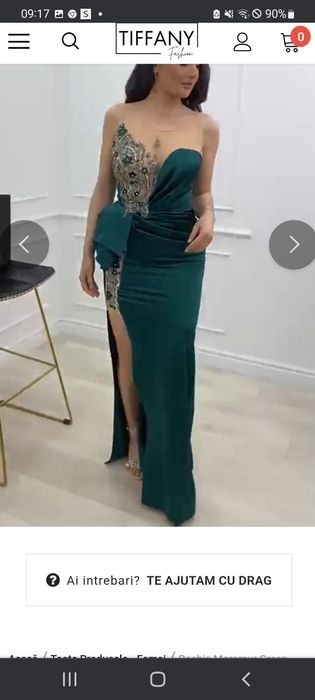 Rochie verde smarald