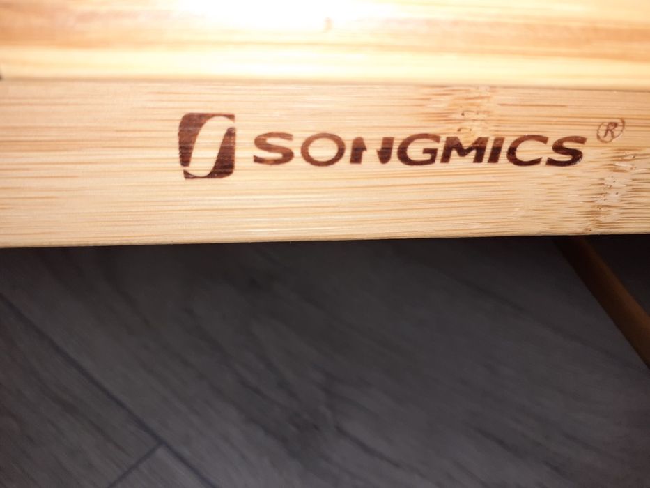 SONGMICS Masa de pat pt laptop, plabila-reglabila, bambus, 55x35x29 cm