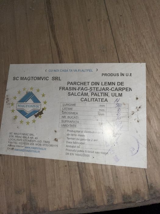 Parchet de stejar nou