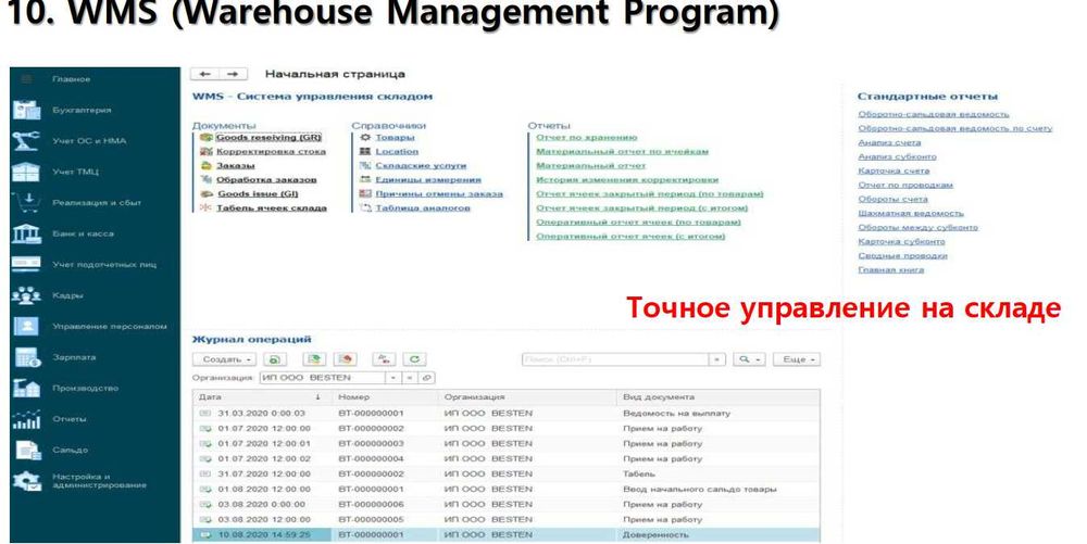 склад, Паллетное хранение (Услуги по хранению, разгрузке)