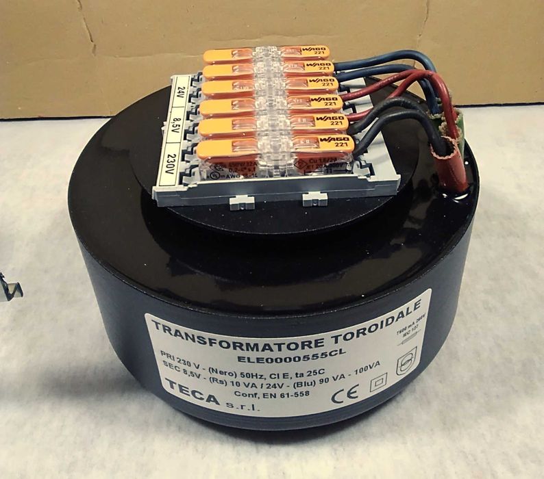 Тороидален трансформатор 24V за DIN шина 100VA