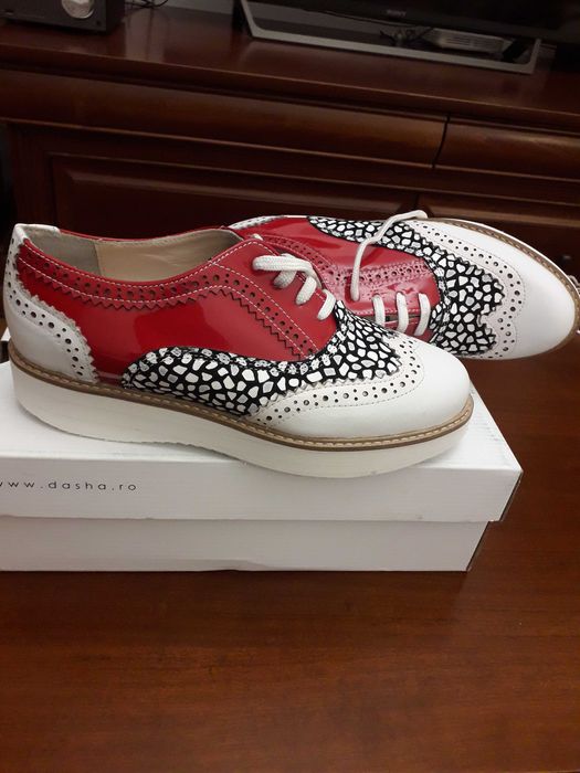 Pantofi Oxford, din piele, marimea 36, noi