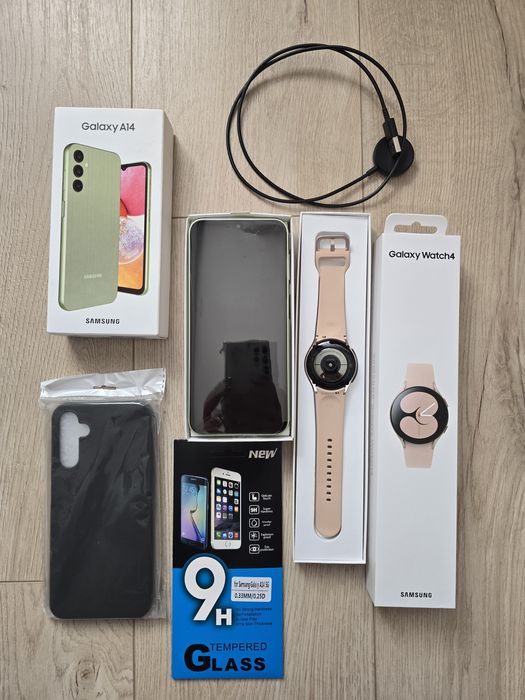 Телефон Samsung A14 и часовник Samsung watch 4