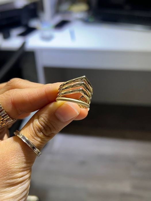 Кольцо золотое, 18,5 размер