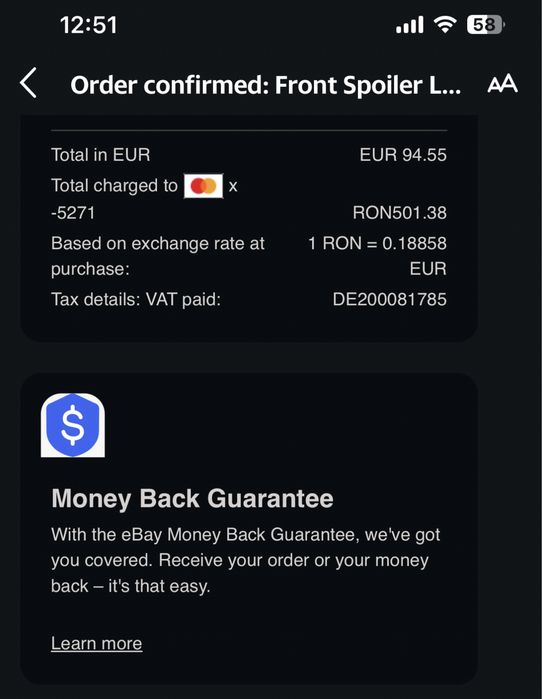 Lip bara fata AMG agresiv Mercedes C class w205 si aripioare