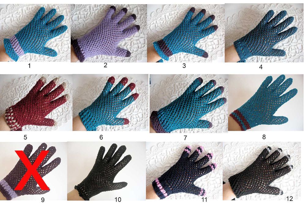 Manusi, saluri, gulere, jabouri, crosetate manual