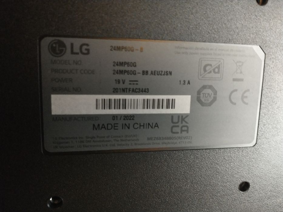 Monitor LG 24 inch 24MP60G pentru piese