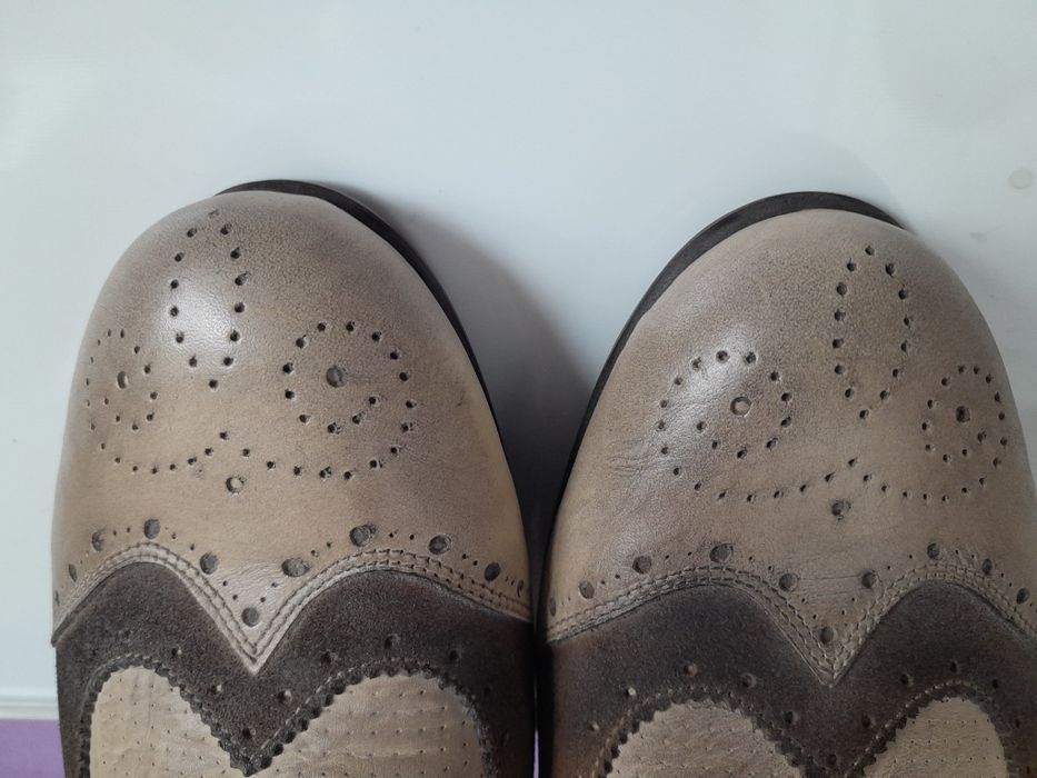 Италиански мъжки кожени обувки Alec Kampinsky Vero cuoio