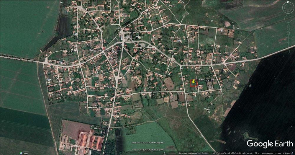 Голям парцел с гледка и съборена къща в Житница, Варна