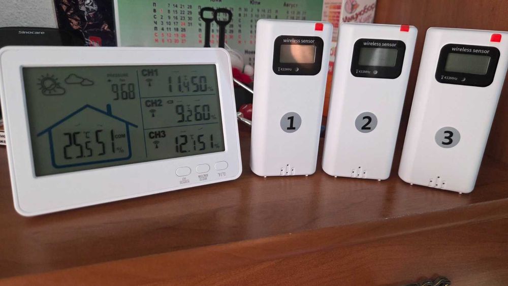 Термометър с 3 датчика от алиекспрес.