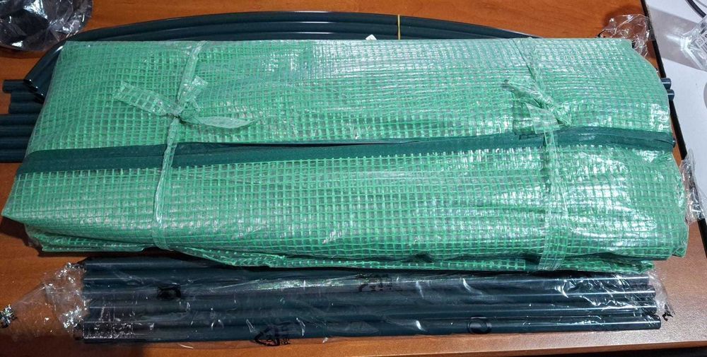 Mini sera LARMNEE, 128x70x170 cm, verde si transparent