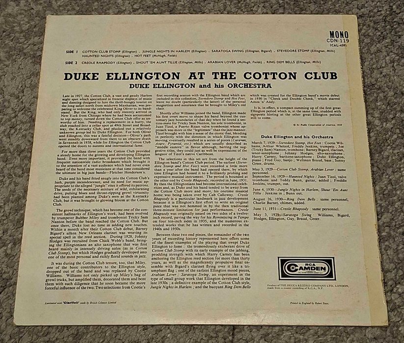Lot 3 viniluri Duke Ellington - impecabile, UK