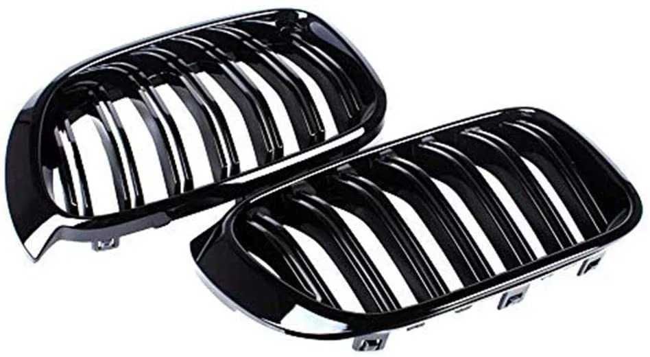 Решетки Бъбреци BMW X3 X4 F25 F26 БМВ Двойни Черен Гланц