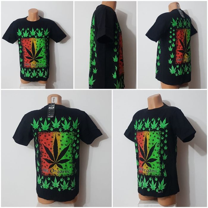 Tricou WILD 100% Organic, nou cu eticheta, imprimeu fată/verso Nr M