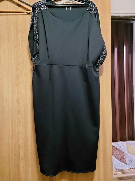 Rochie dreaptă bleumarin elegantă