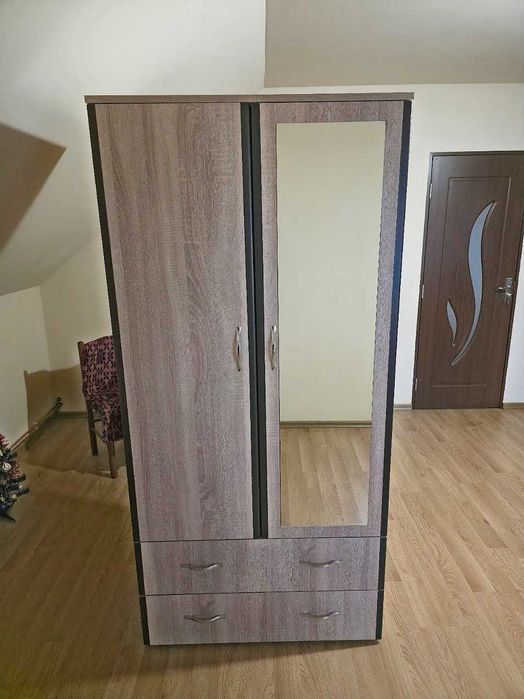 Dulap cu suport haine si doua sertare