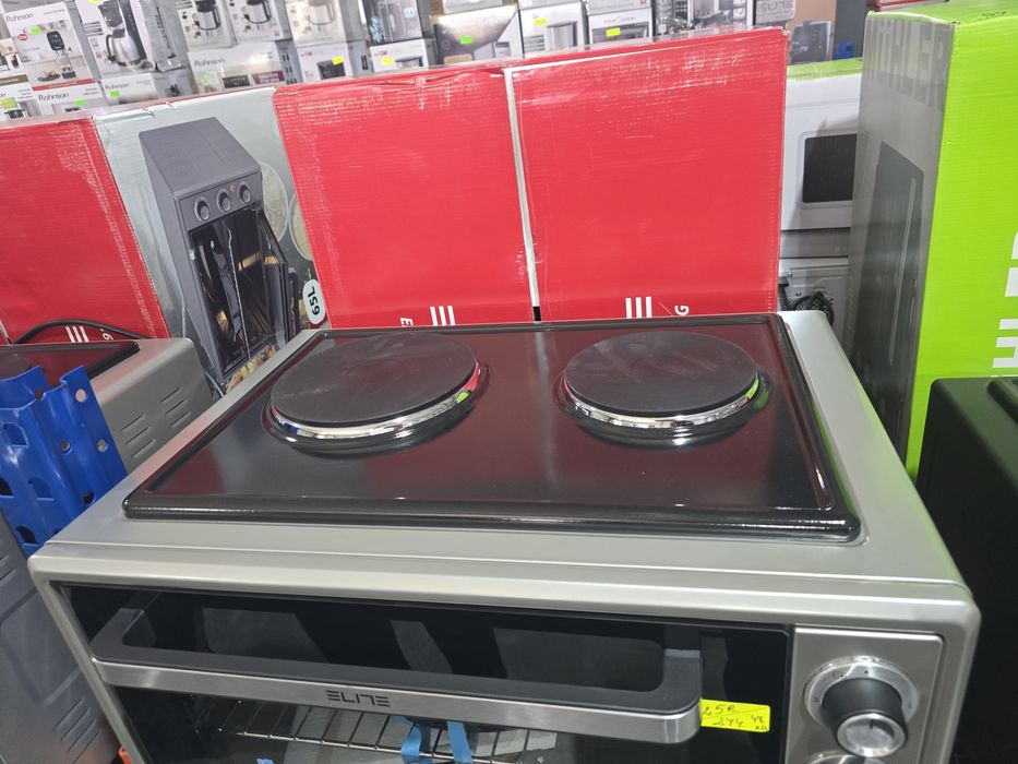 Нова мини готварска печка 65л ELITE EMO-65302G