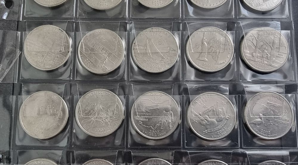 САЩ. 1/4 Американски долари . Quarter . 50 бройки . Пълен комплект.